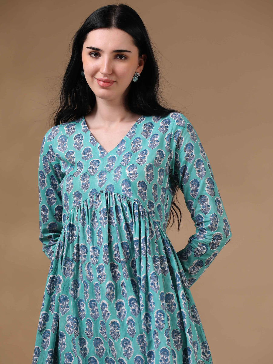 Light Green Full Sleeves Casual Wear Kurta