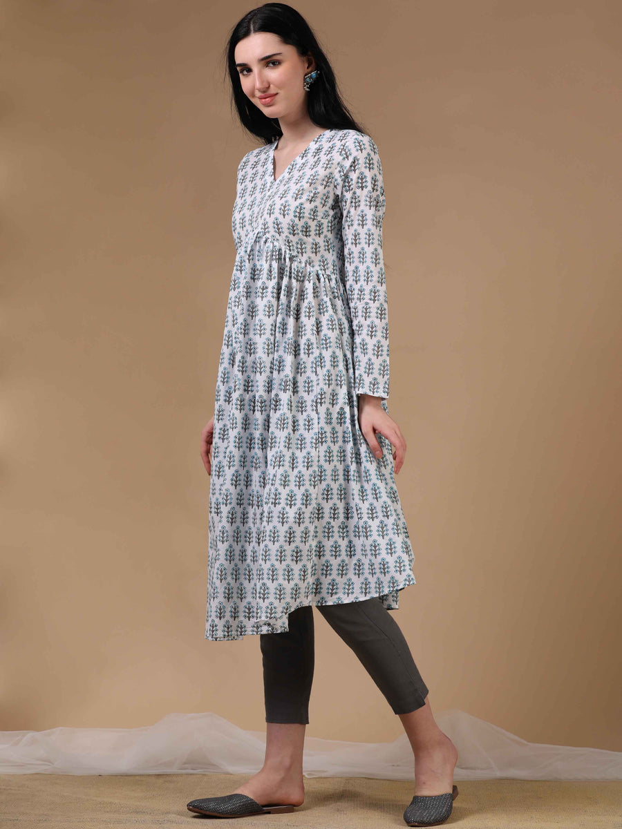 White Full Sleeves Casual Wear Kurta