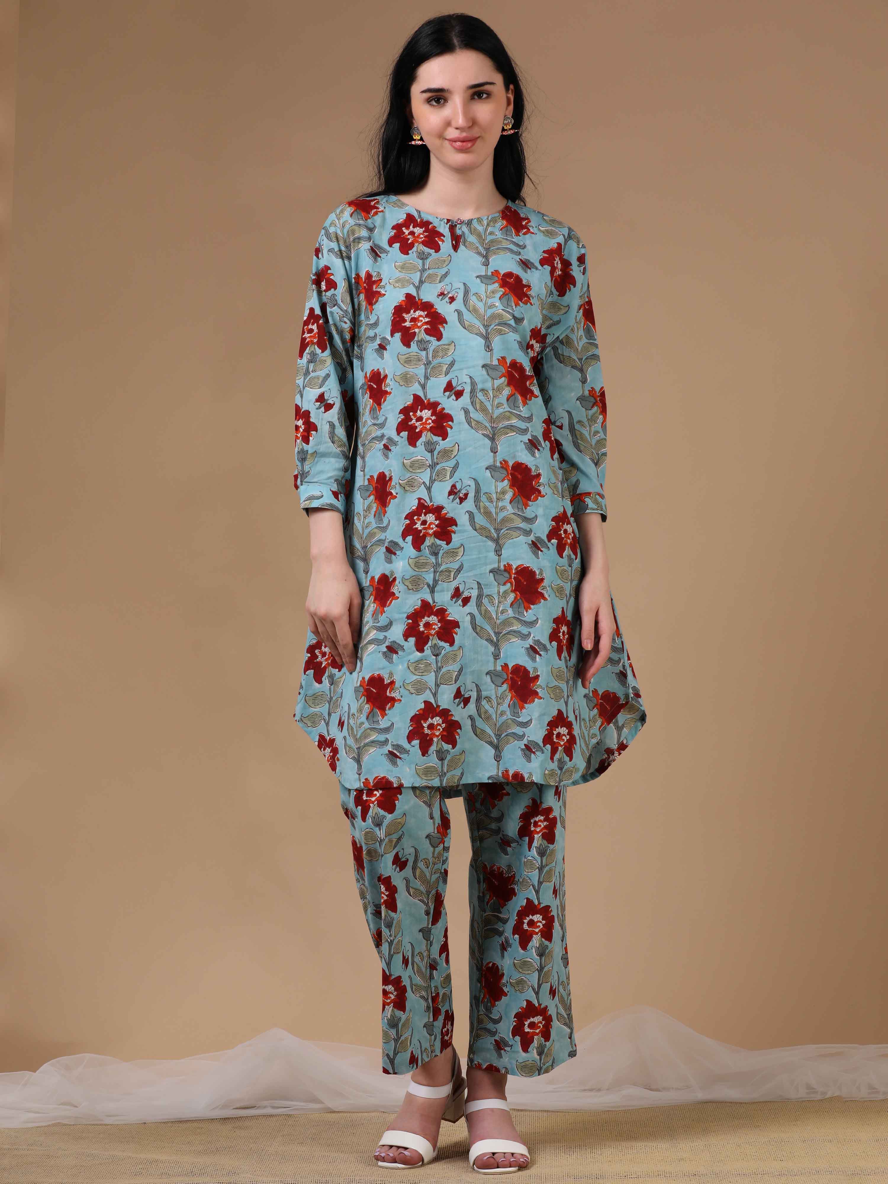 Aqua 3/4th Sleeves Casual Wear Co-ords