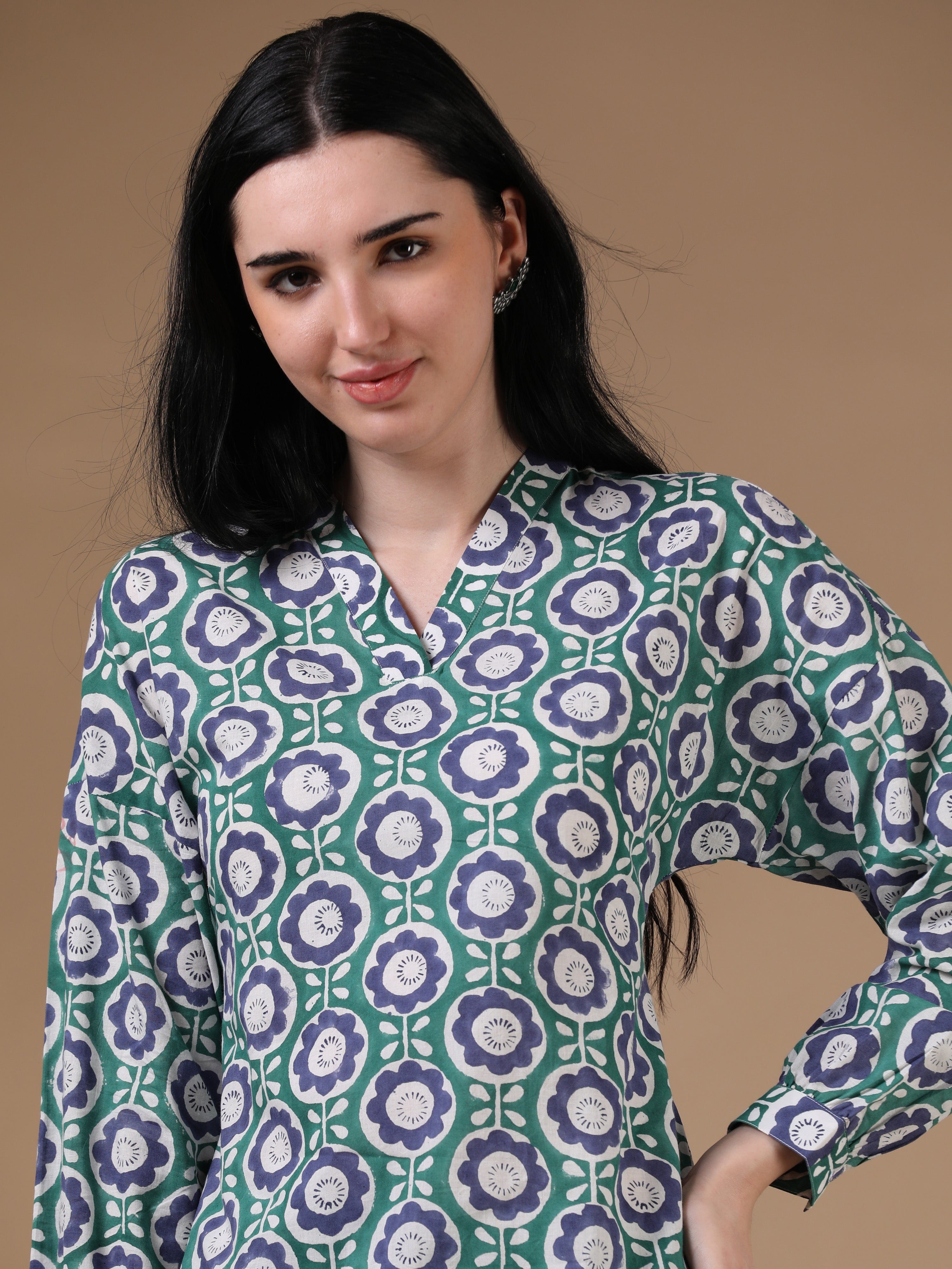 Green Full Sleeve Casual Wear Co-ords