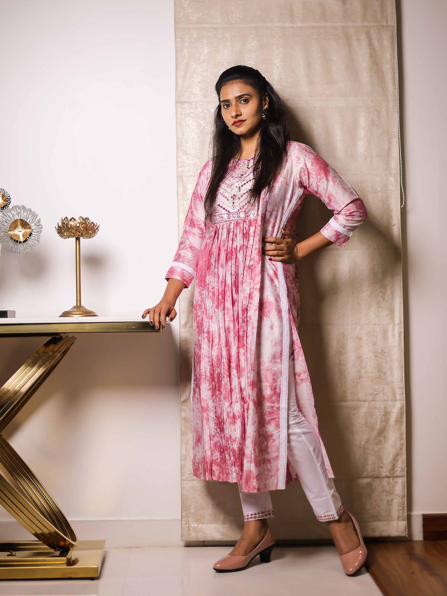 Onion 3/4th Sleeve Kurta Set