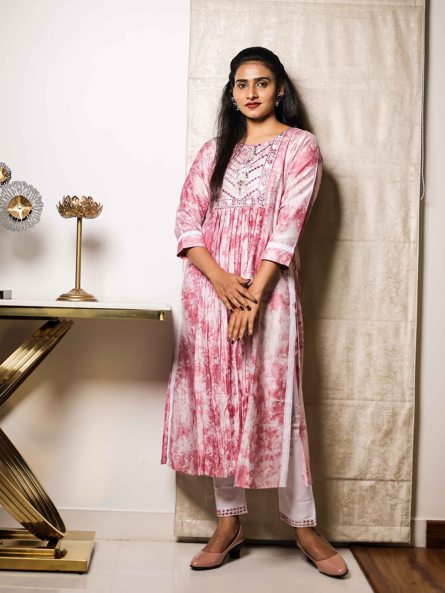 Onion 3/4th Sleeve Kurta Set