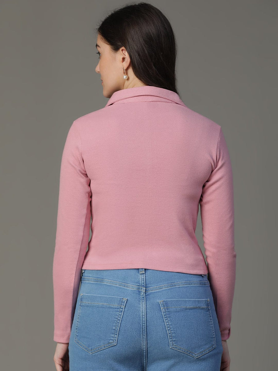 Pink Full Sleeves Daily Wear Top