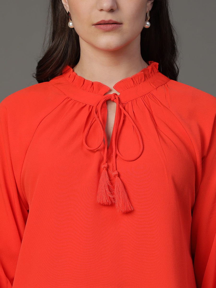 Saffron 3/4th Raglon Sleeve Daily Wear Top