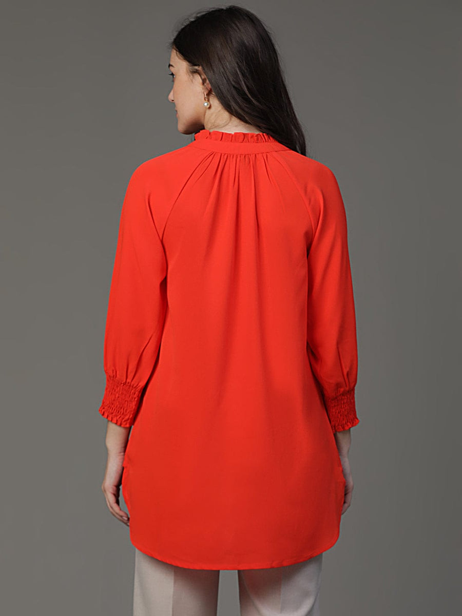 Saffron 3/4th Raglon Sleeve Daily Wear Top