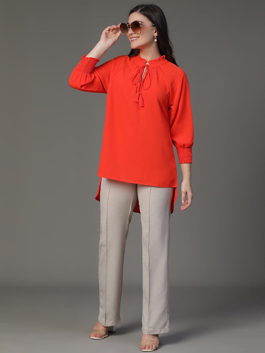 Saffron 3/4th Raglon Sleeve Daily Wear Top