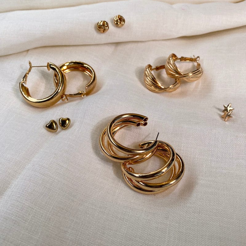 Golden Muse - Pack of 6 Earrings