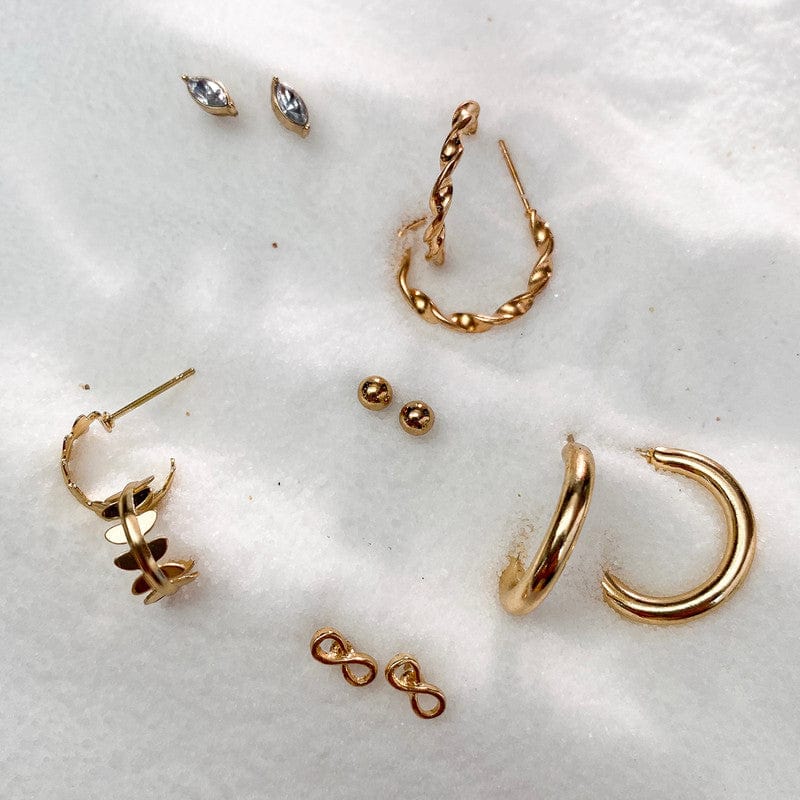 Gilded Charm - Pack of 6 Earrings