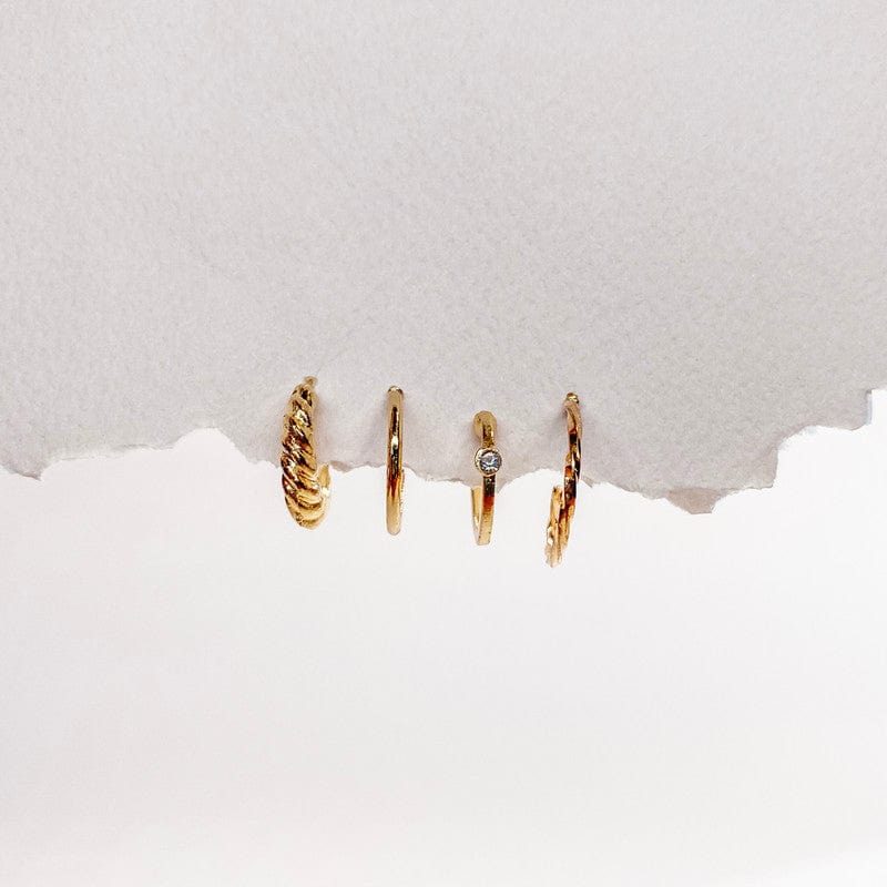 Golden Muse - Pack of 8 Earrings
