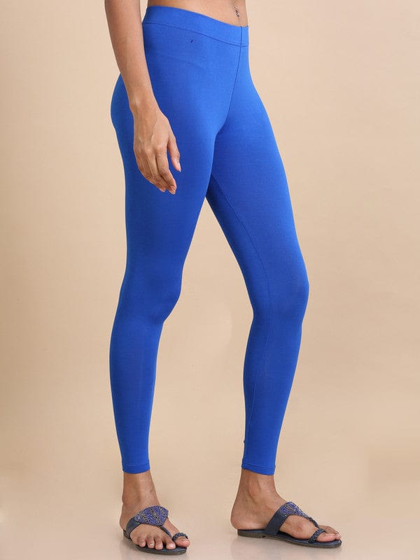 Ink blue Single jersey Solid Slim fit Ankle length Legging